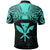 Hawaiian Kanaka Polo Shirt Demodern Turquoise - Polynesian Pride