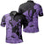 Hawaii Turtle Polo Shirt Polynesian Hibiscus Art Ver 2.0 Violet Unisex Violet - Polynesian Pride