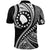 Atiu Cook Islands Polo Shirt Black Polynesian Wave Style LT9 - Polynesian Pride