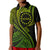 Atiu Cook Islands Polo Shirt Green Polynesian Wave Style LT9 Kid Green - Polynesian Pride