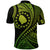 Atiu Cook Islands Polo Shirt Green Polynesian Wave Style LT9 - Polynesian Pride