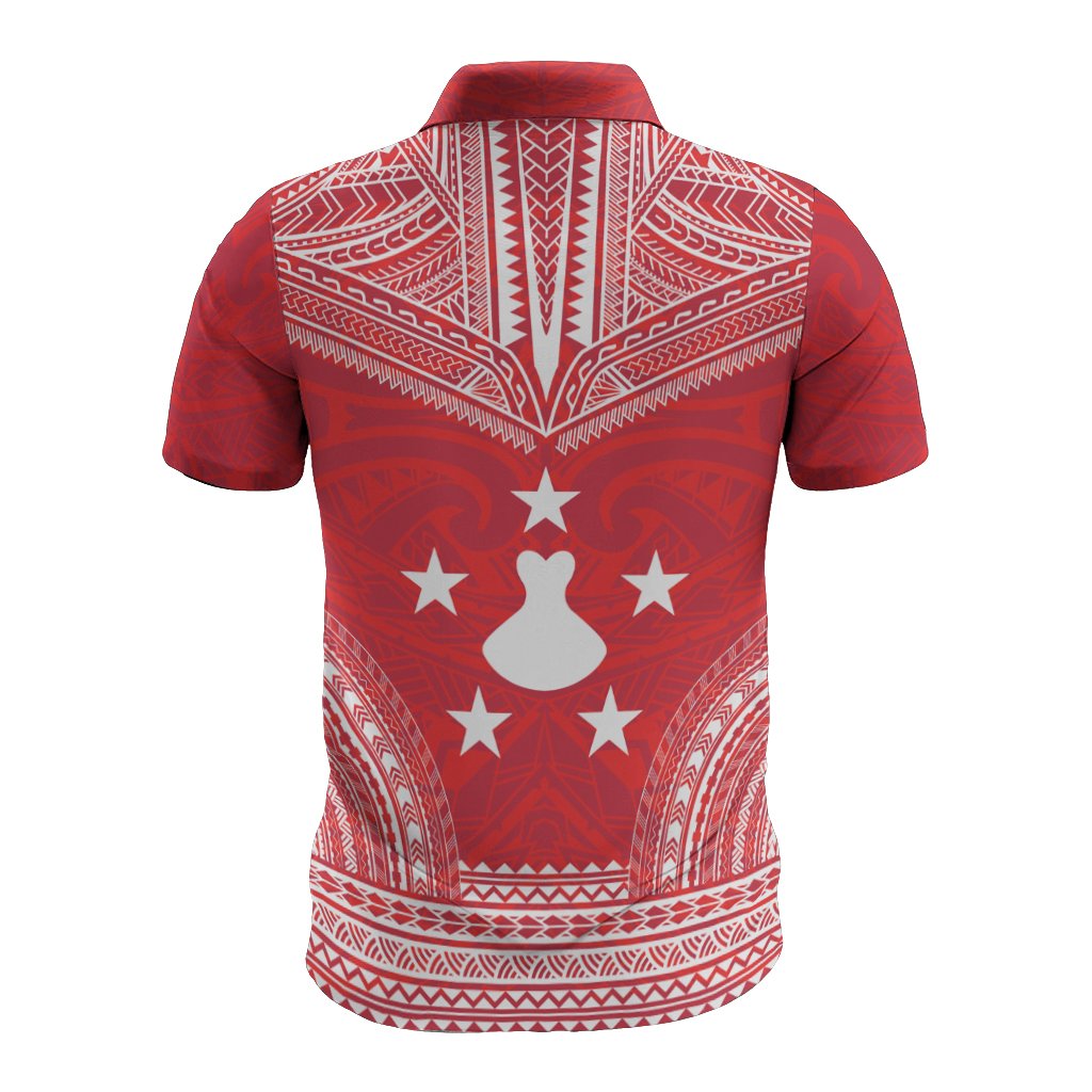 Austral Islands Polo Shirt Tuhaa Pae Flag Polynesian Chief Tattoo Flag Version - Polynesian Pride