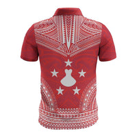 Austral Islands Polo Shirt Tuhaa Pae Flag Polynesian Chief Tattoo Flag Version - Polynesian Pride