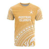 Austral Islands All Over T Shirt Austral Islands Flag Polynesian Tribal Gold Version Unisex Yellow - Polynesian Pride