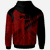 Fiji Zip Hoodie Red Color Symmetry Style - Polynesian Pride