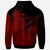 Yap Zip Hoodie Red Color Symmetry Style - Polynesian Pride