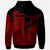 Marshall Islands Custom Hoodie Red Color Symmetry Style - Polynesian Pride