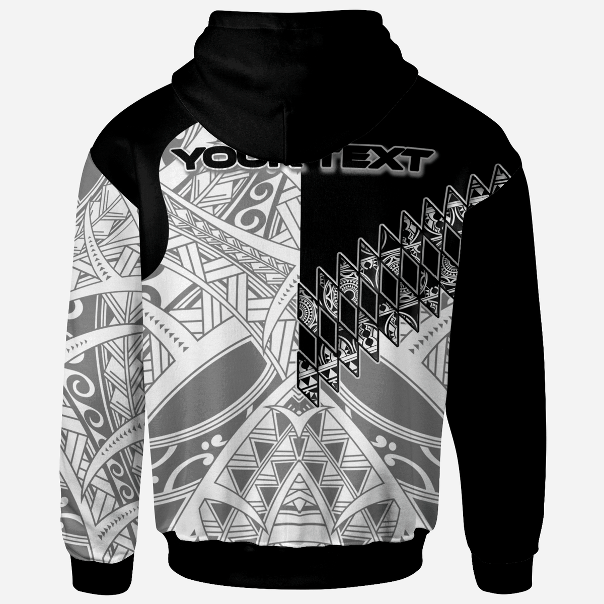 American Samoa Custom Zip Hoodie Symmetry Style - Polynesian Pride