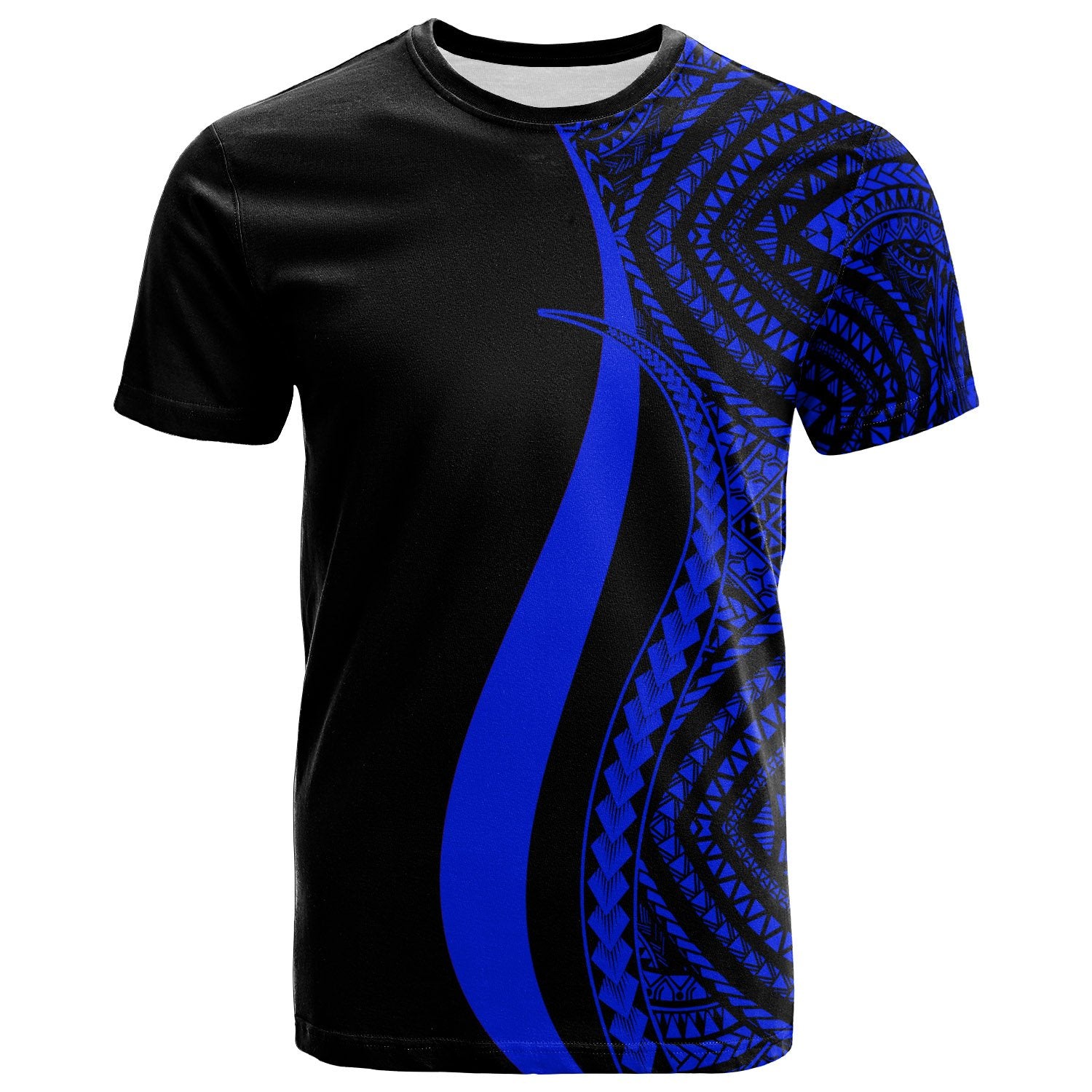 Micronesia T Shirt Blue Micronesian Tentacle Tribal Pattern Unisex Blue - Polynesian Pride