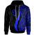 Tonga Hoodie Blue Tentacle Tribal Pattern Unisex Blue - Polynesian Pride