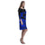 Polynesian Rhea Loose Round Neck Dress - Black Turtle Blue - Polynesian Pride