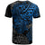 Tahiti Polynesian T Shirt Blue Turtle Hibiscus Flowing - Polynesian Pride