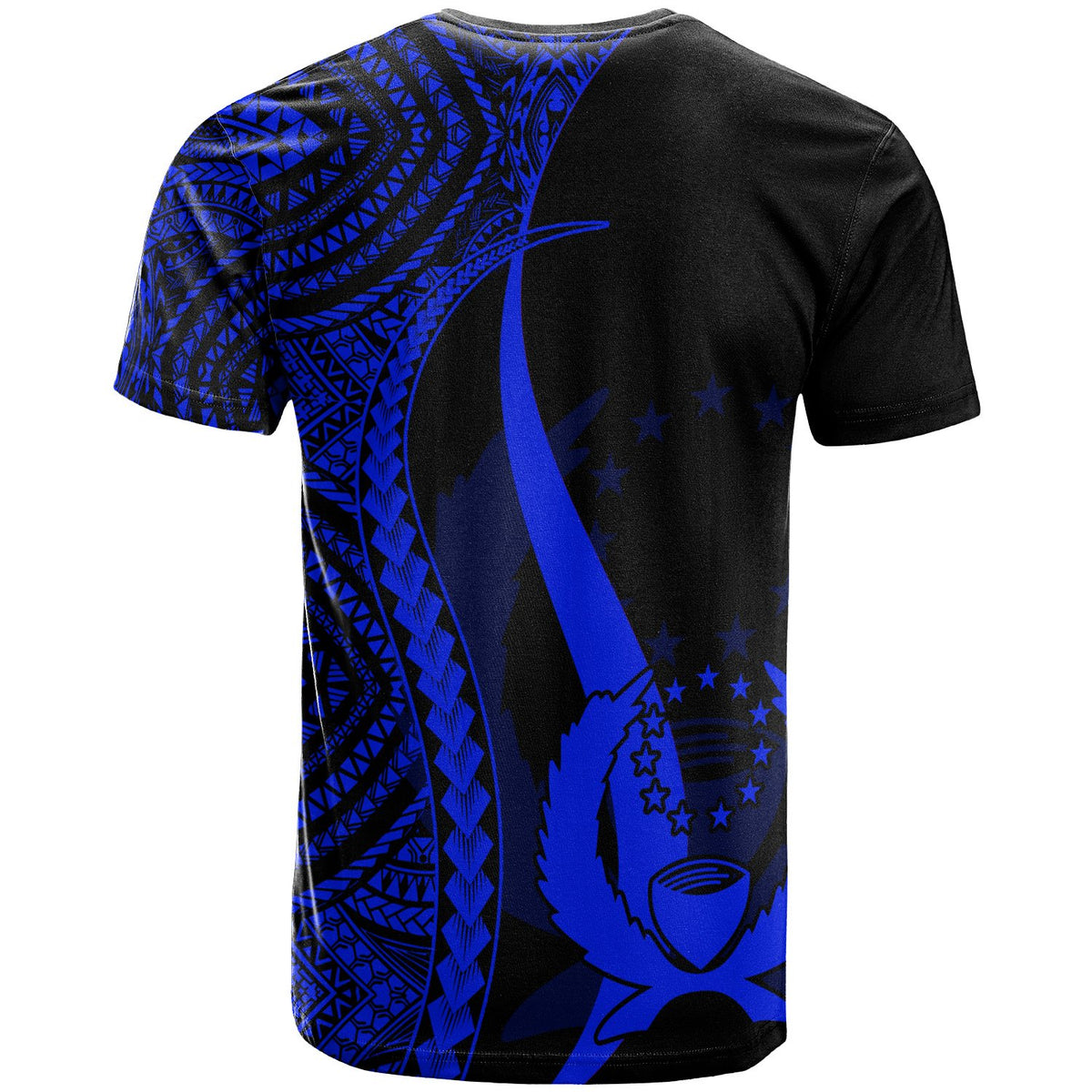 Pohnpei Custom T Shirt Blue Micronesian Tentacle Tribal Pattern - Polynesian Pride