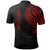 Tokelau Polo Shirt Tokelauan Tatau Red Patterns With Coat Of Arms - Polynesian Pride