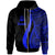 Vanuatu Zip up Hoodie Blue Tentacle Tribal Pattern Unisex Blue - Polynesian Pride