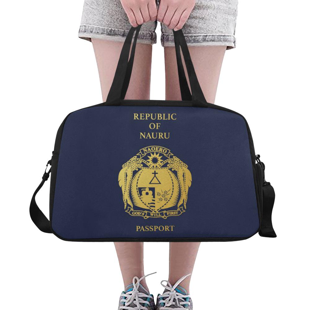 Nauru Passport Fitness Handbag One Size Blue Nauru - Polynesian Pride