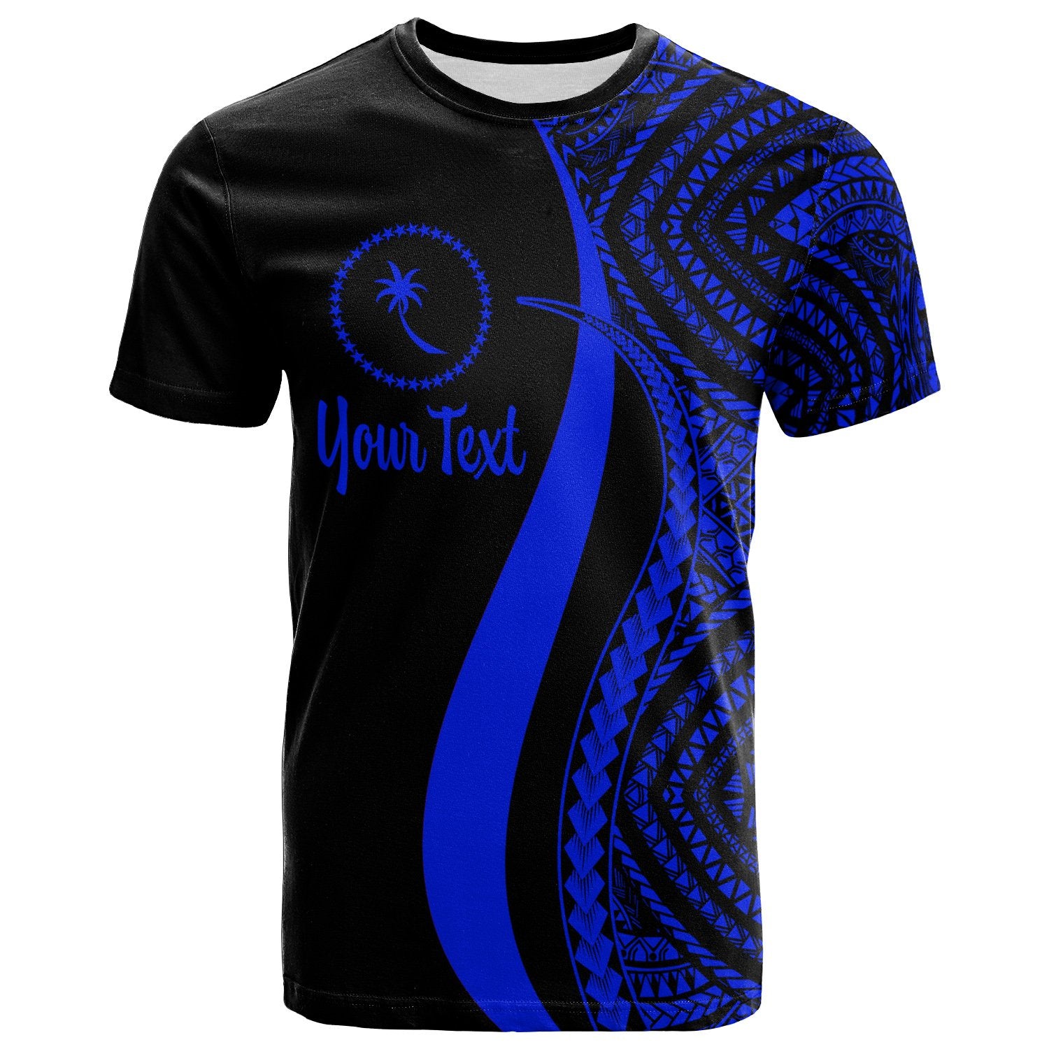 Yap Custom T Shirt Blue Micronesian Tentacle Tribal Pattern Unisex Blue - Polynesian Pride