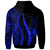 Yap Custom Hoodie Blue Tentacle Tribal Pattern - Polynesian Pride