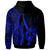 Tonga Hoodie Blue Tentacle Tribal Pattern - Polynesian Pride