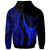 Hawaii Zip up Hoodie Blue Tentacle Tribal Pattern - Polynesian Pride