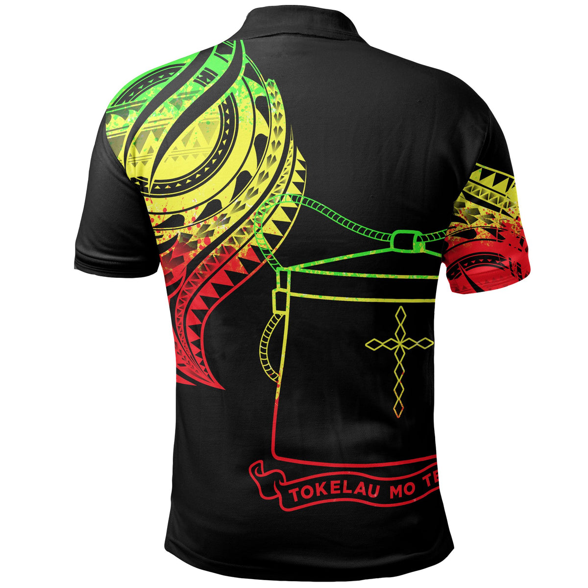 Tokelau Polo Shirt Tokelauan Tatau Reggae Patterns - Polynesian Pride