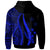 Kosrae Zip up Hoodie Blue Tentacle Tribal Pattern - Polynesian Pride