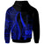 Samoa Custom Hoodie Blue Tentacle Tribal Pattern - Polynesian Pride