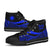 Marshall Islands High Top Shoes Blue - Polynesian Tentacle Tribal Pattern - Polynesian Pride