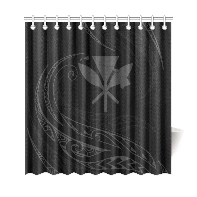 Kanaka Shower Curtain - Gray - Frida Style - Polynesian Pride