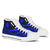 Nauru High Top Shoes Blue - Polynesian Tentacle Tribal Pattern Unisex White - Polynesian Pride