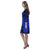 Polynesian Rhea Loose Round Neck Dress - Black Turtle Blue - Polynesian Pride