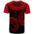 Vanuatu Custom T Shirt Unique Serrated Texture Red - Polynesian Pride