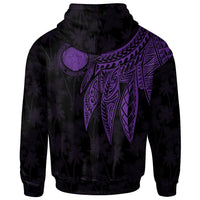 Northern Mariana Islands Hoodie Polynesian Wings Purple - Polynesian Pride
