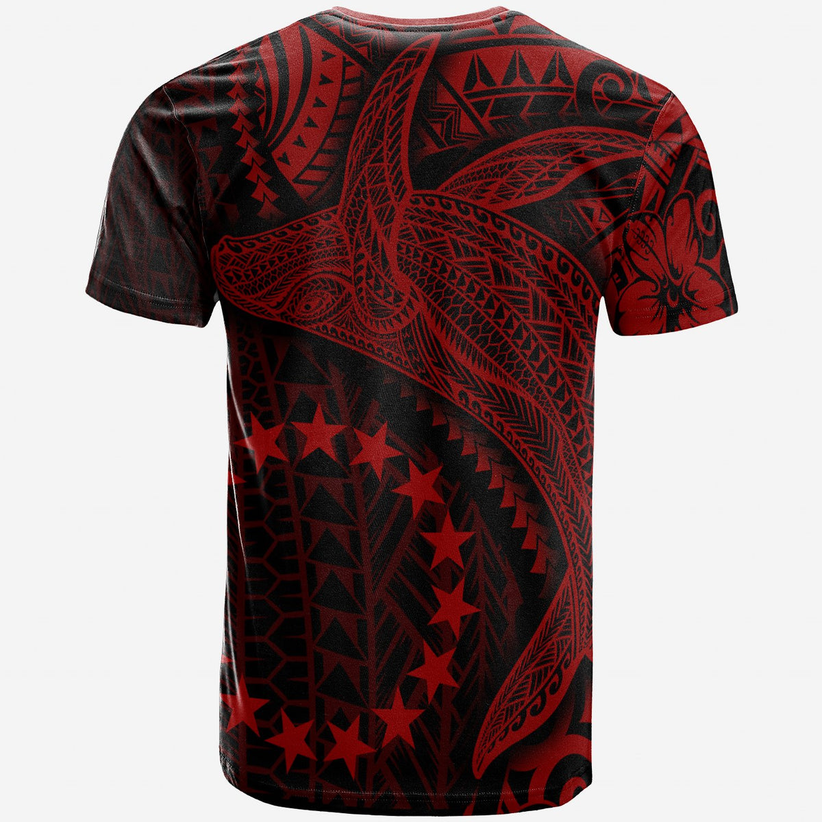 Cook Islands T Shirt Humpback Whale & Coat of Arms Red - Polynesian Pride