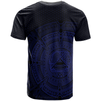 American Samoa Polynesian T Shirt Polynesian Circle (Blue) - Polynesian Pride