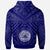 American Samoa Zip up Hoodie Seal In Polynesian Tattoo Style (Blue) - Polynesian Pride