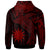 Nauru Zip up Hoodie Humpback Whale & Coat of Arms Red - Polynesian Pride