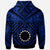 Cook Island Custom Zip up Hoodie Seal With Polynesian Tattoo Style (Blue) - Polynesian Pride