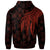 Niue Custom Zip up Hoodie Polynesian Wings (Red) - Polynesian Pride