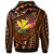 Hawaii Kanaka Maoli Custom Zip up Hoodie Polynesian Hook and Hibiscus - Polynesian Pride