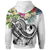 YAP Polynesian Zip up Hoodie Summer Plumeria (White) - Polynesian Pride