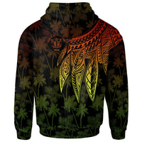 Niue Custom Zip up Hoodie Polynesian Wings (Reggae) - Polynesian Pride