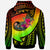 Tahiti Zip up Hoodie Polynesian Hook and Hibiscus (Raggae) - Polynesian Pride