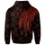 Niue Zip up Hoodie Polynesian Wings (Red) - Polynesian Pride