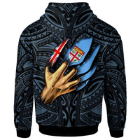 Fiji Custom Hoodie Fiji In Me (Blue) - Polynesian Pride