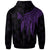 New Caledonia Zip up Hoodie Polynesian Wings Purple - Polynesian Pride