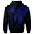 Nauru Zip up Hoodie Polynesian Wings Blue - Polynesian Pride