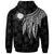 Northern Mariana Islands Polynesian Custom Zip up Hoodie Polynesian Wings White - Polynesian Pride