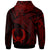 Pohnpei Zip up Hoodie Humpback Whale & Coat of Arms Red - Polynesian Pride