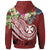 Wallis and Futuna Polynesian Hoodie Summer Plumeria (Red) - Polynesian Pride